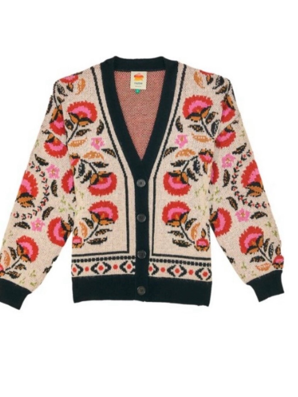 Sand Palms Paradise Knit Cardigan
Color: PALMS PARADISE SAND - Picture 2 of 3